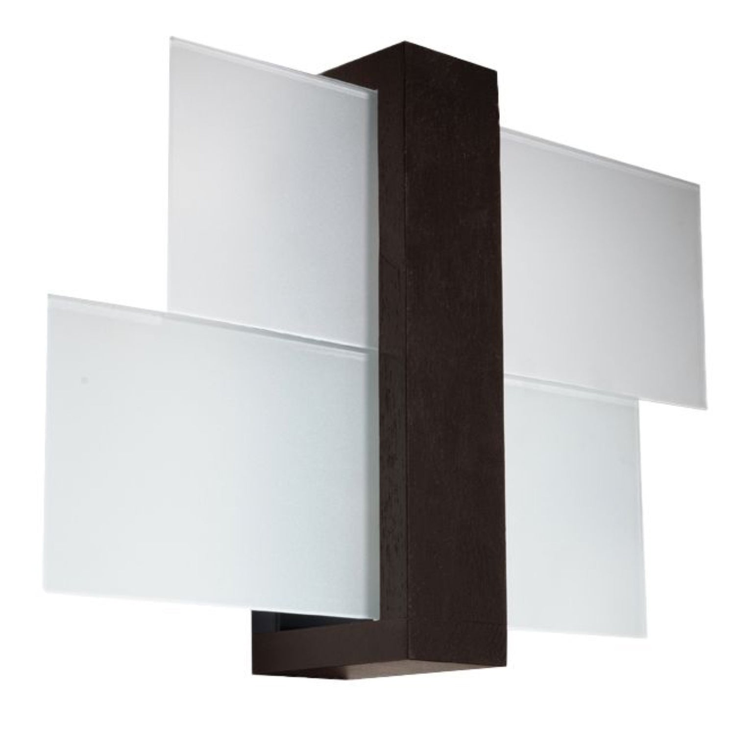 Aplică de perete FENIKS 1 din lemn wenge şi sticlă, scandinav – Lumiex