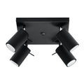 Lampa de tavan RING 4 negru