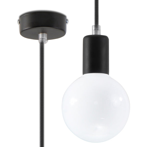 Lampa pandantiv EDISON negru