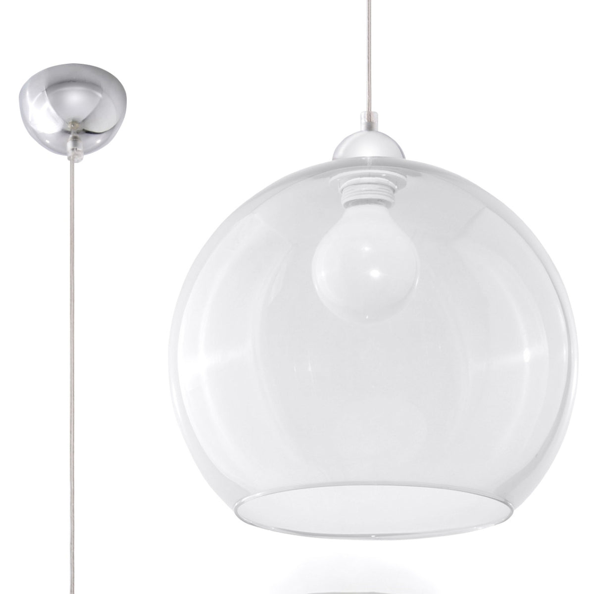 Lampa suspendata BALL transparenta