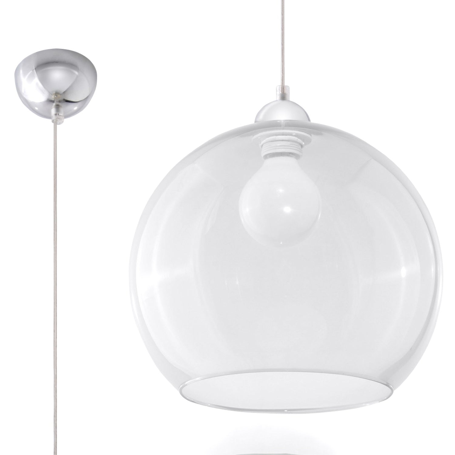 Lampa suspendata BALL transparenta