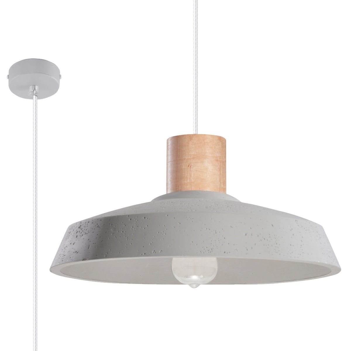 Pendul AFRA din beton și lemn, stil industrial – Lumiex