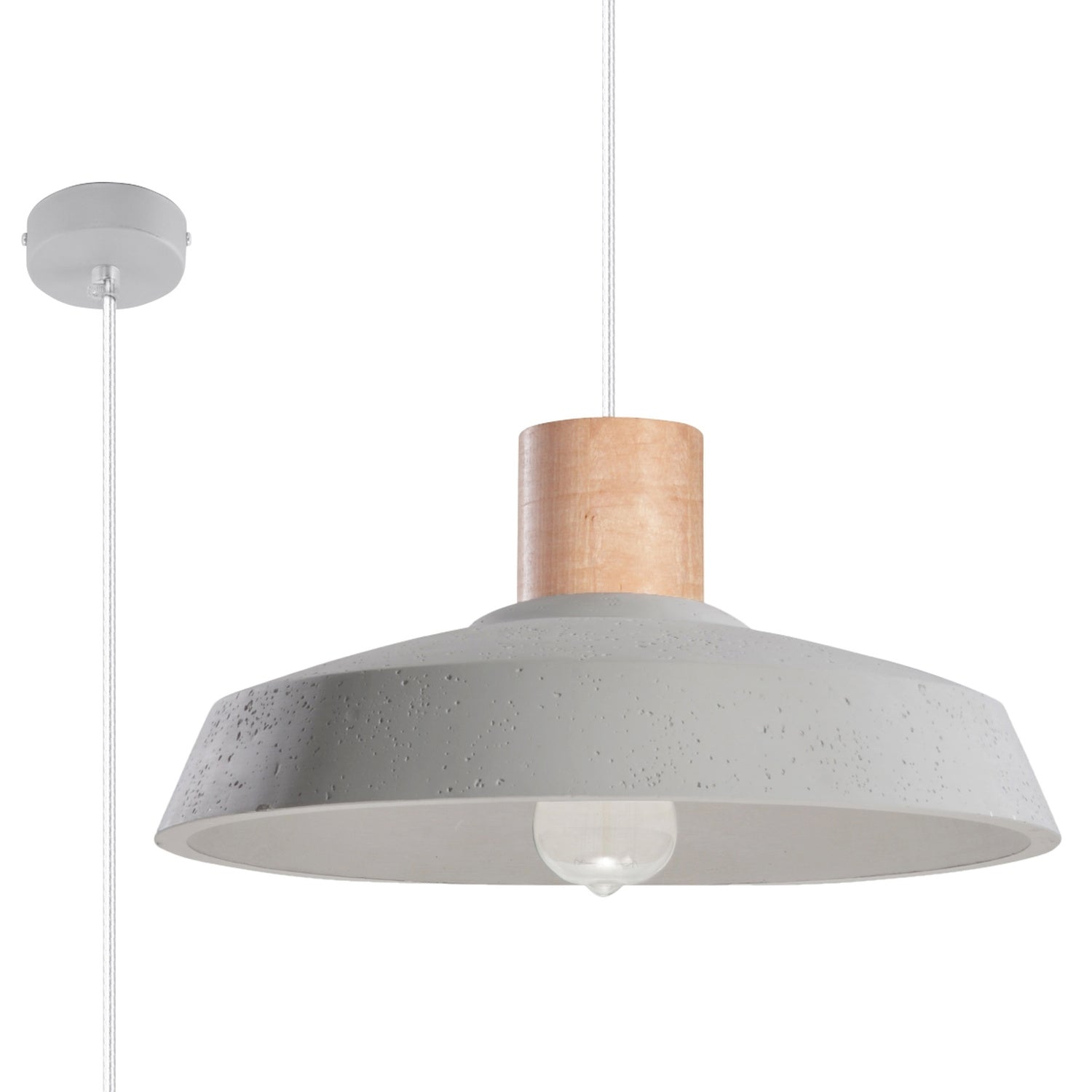 Pendul AFRA din beton și lemn, stil industrial – Lumiex