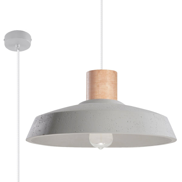 Pendul AFRA din beton și lemn, stil industrial – Lumiex