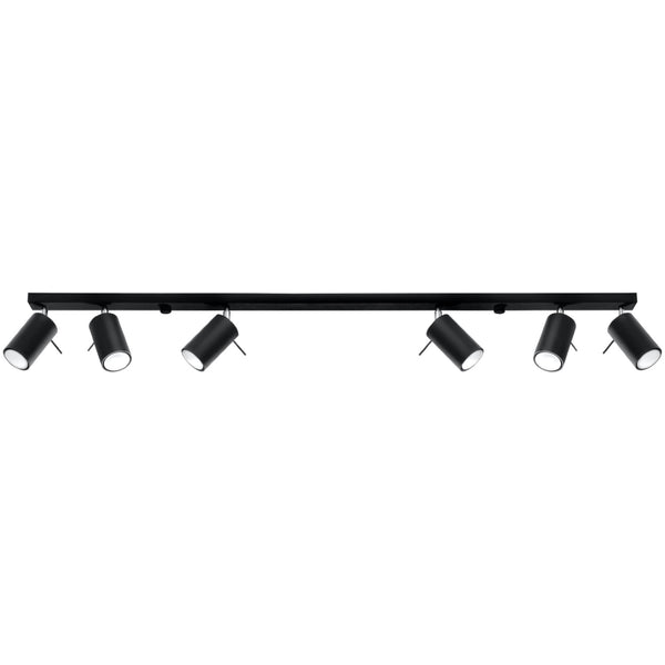 Lampa de tavan RING 6L negru