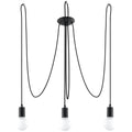 Candelabru EDISON 3 negru