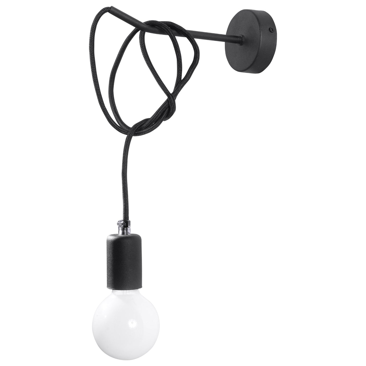Lampa de perete EDISON negru