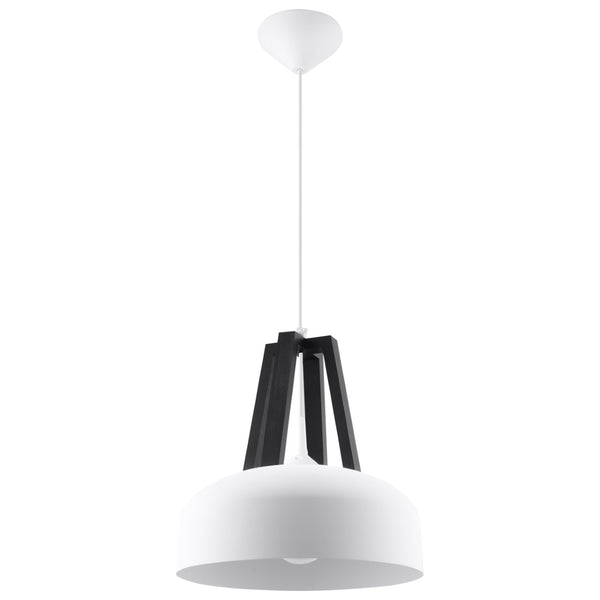 Lampă suspendată CASCO alb/negru