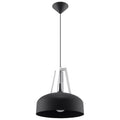 Lampă suspendată CASCO negru/alb