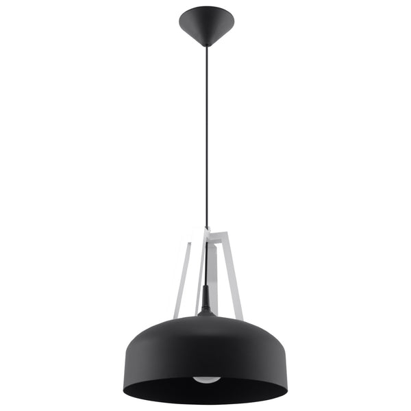 Lampă suspendată CASCO negru/alb