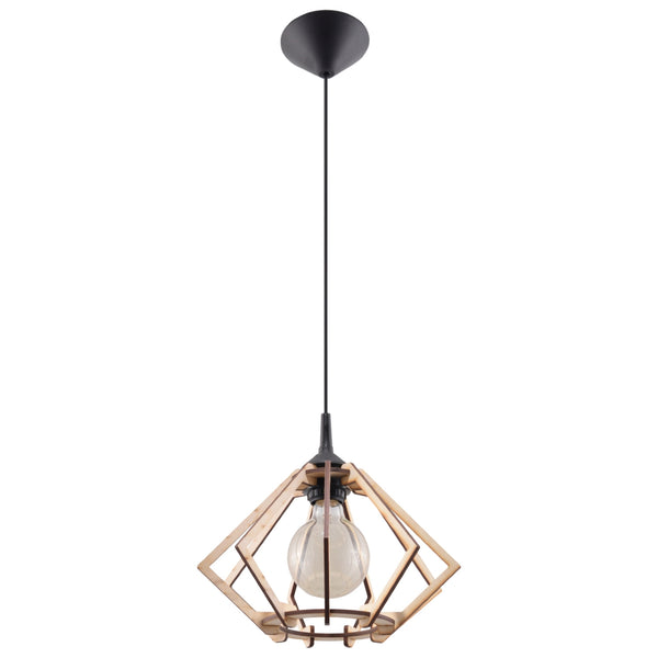 Lampă suspendată POMPELMO lemn natural