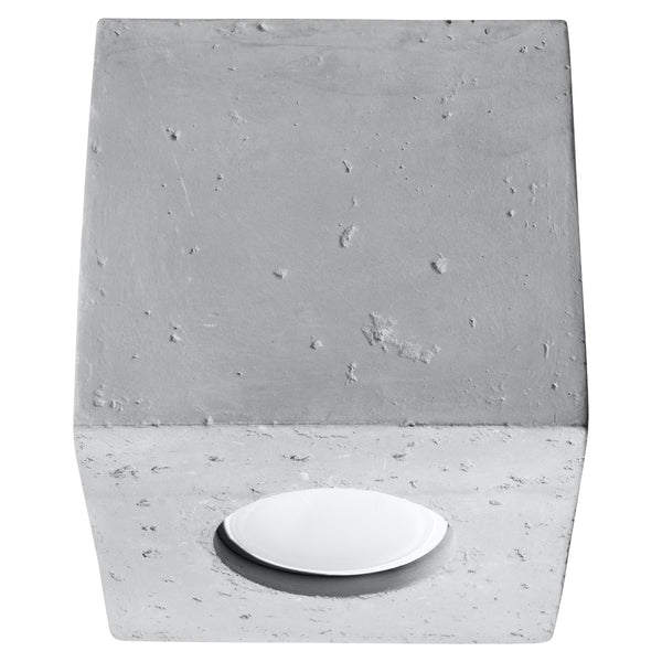 Plafonieră QUAD din beton gri, stil industrial – Lumiex