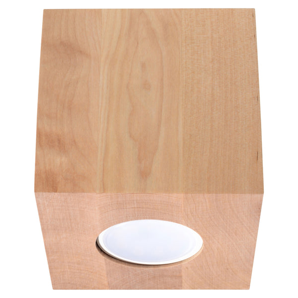 Plafonieră QUAD din lemn natural, stil scandinav – Lumiex