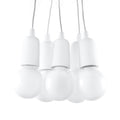 Lampa suspendata DIEGO 5 alba