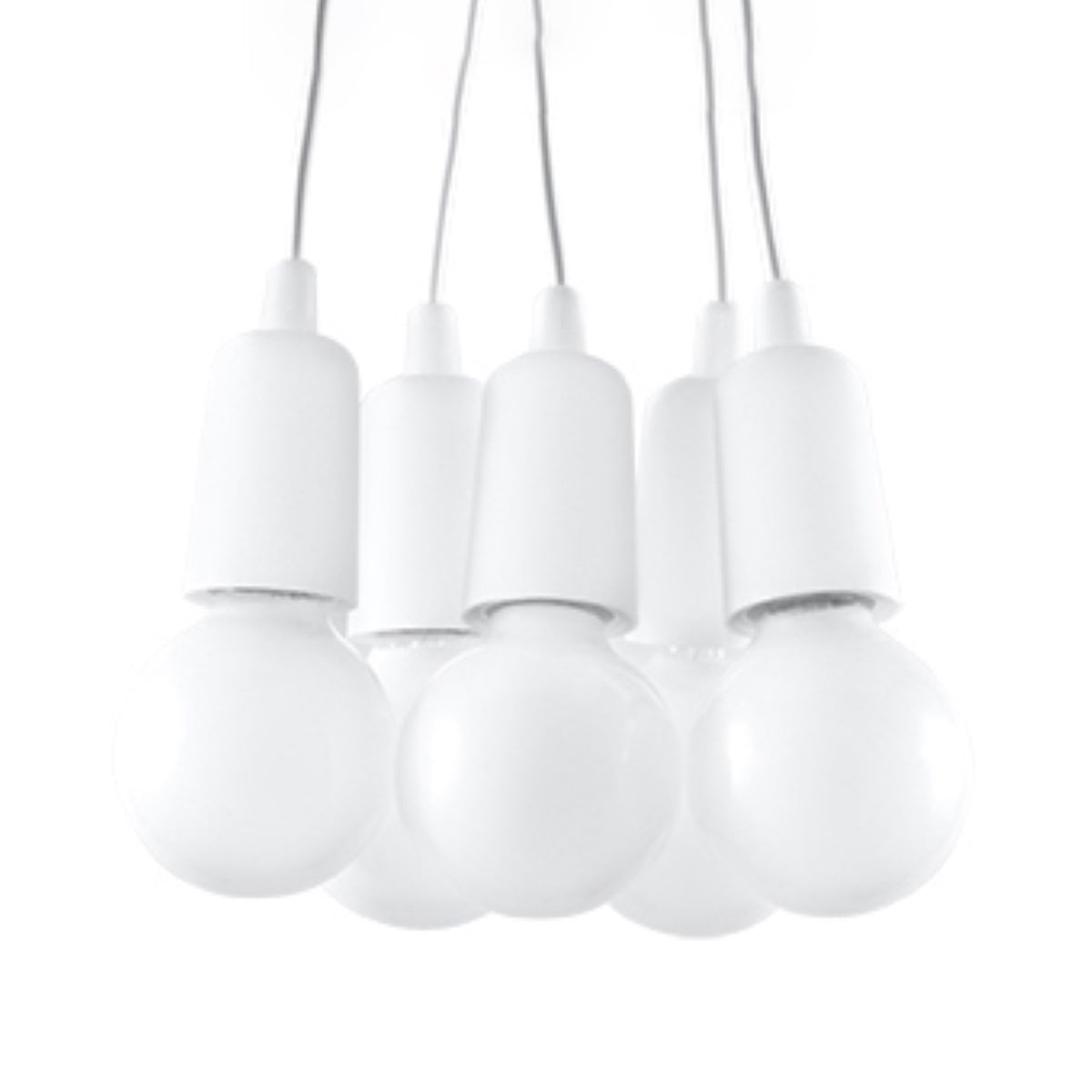 Lampa suspendata DIEGO 5 alba