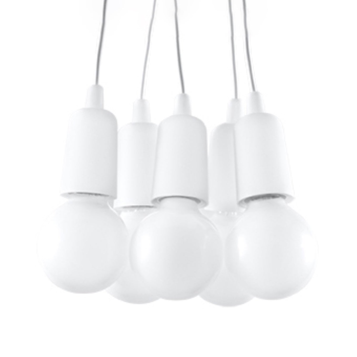 Lampa suspendata DIEGO 5 alba