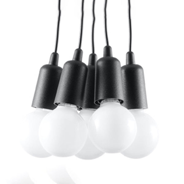Lampa suspendata DIEGO 5 negru