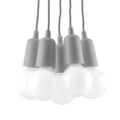 Lampa pandantiv DIEGO 5 gri