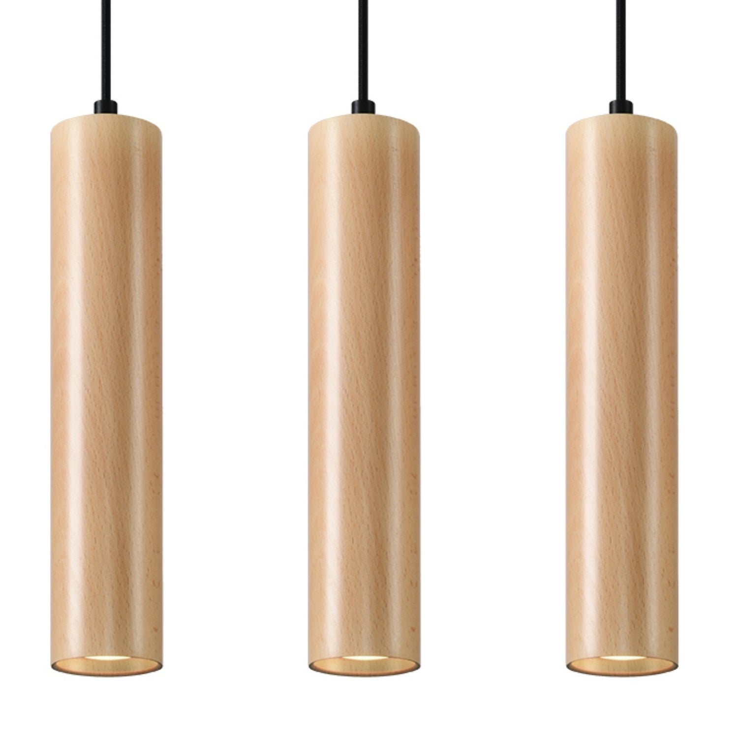 Lampa suspendata LINO 3 lemn