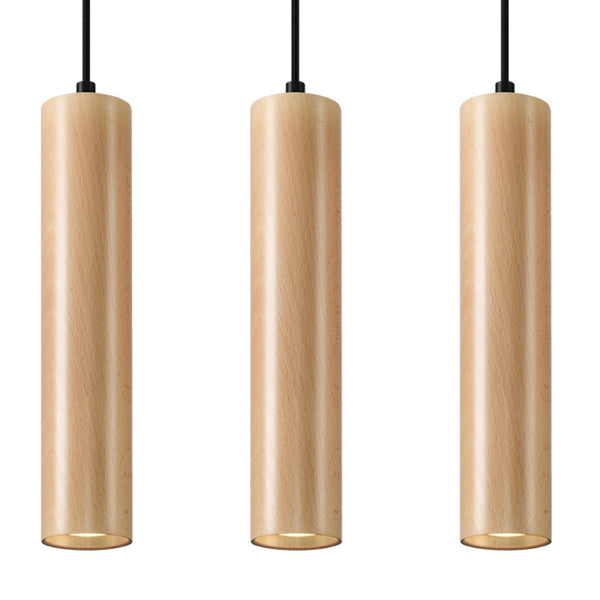Lampa suspendata LINO 3 lemn