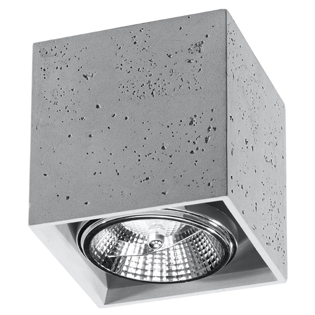 Plafonieră VALDE din beton gri, stil industrial – Lumiex