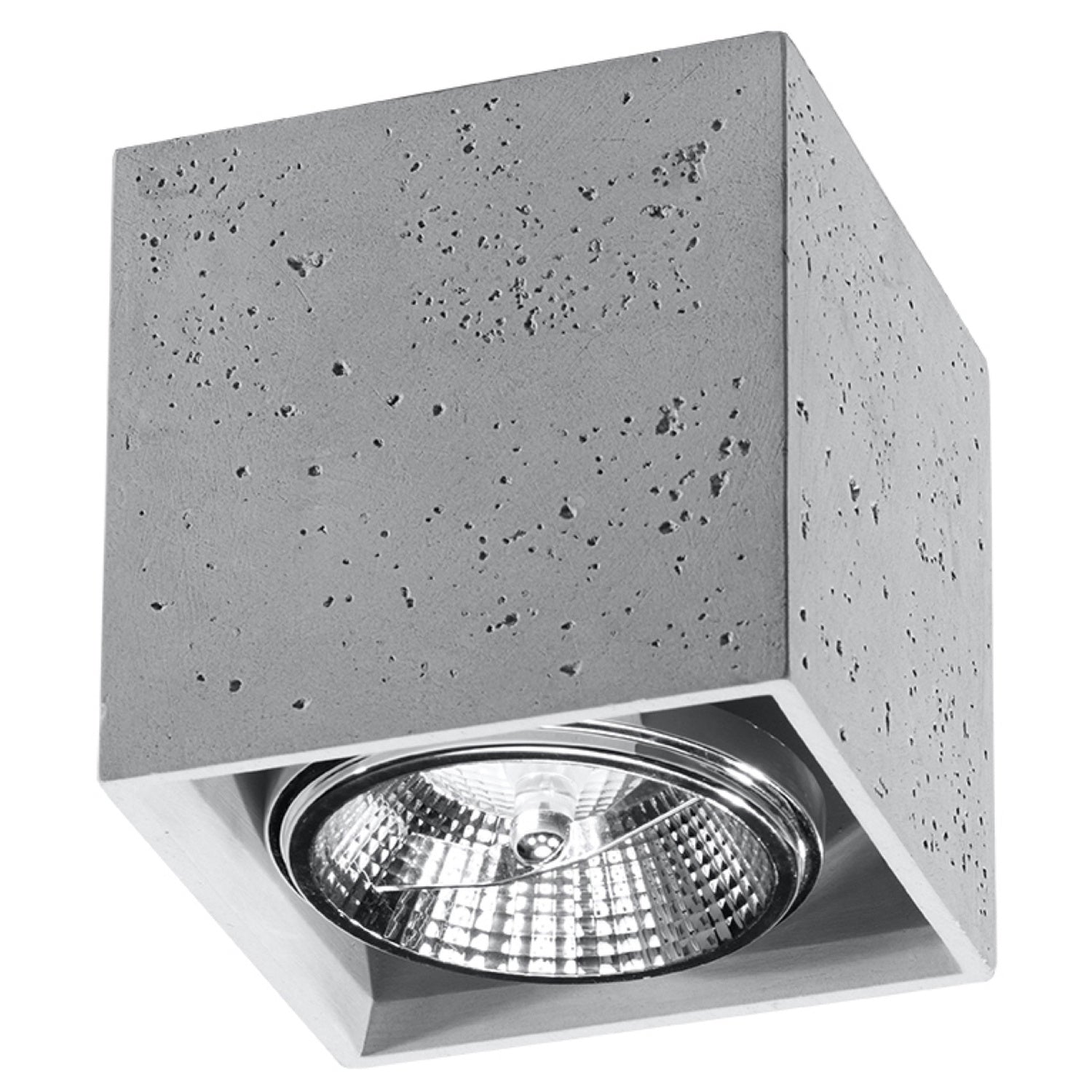 Plafonieră VALDE din beton gri, stil industrial – Lumiex