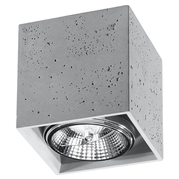 Plafonieră VALDE din beton gri, stil industrial – Lumiex