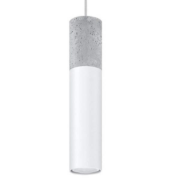 Pendul BORGIO 1 alb din oțel și beton, stil modern – Lumiex