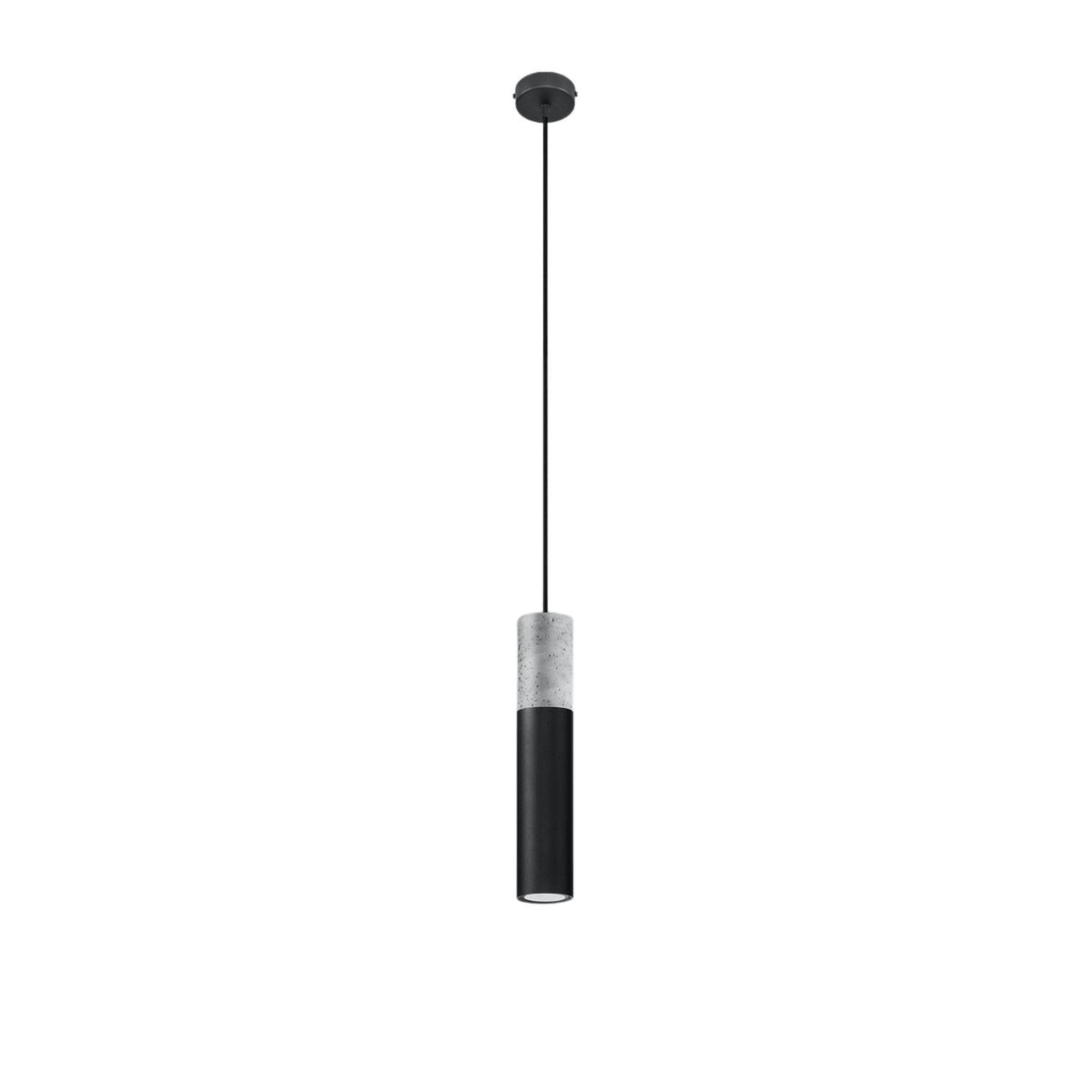 Pendul BORGIO 1 negru din oțel și beton, stil modern – Lumiex