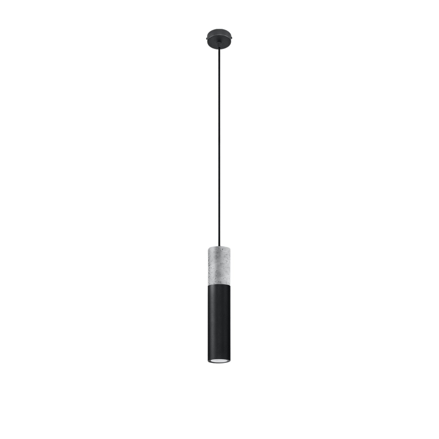 Pendul BORGIO 1 negru din oțel și beton, stil modern – Lumiex