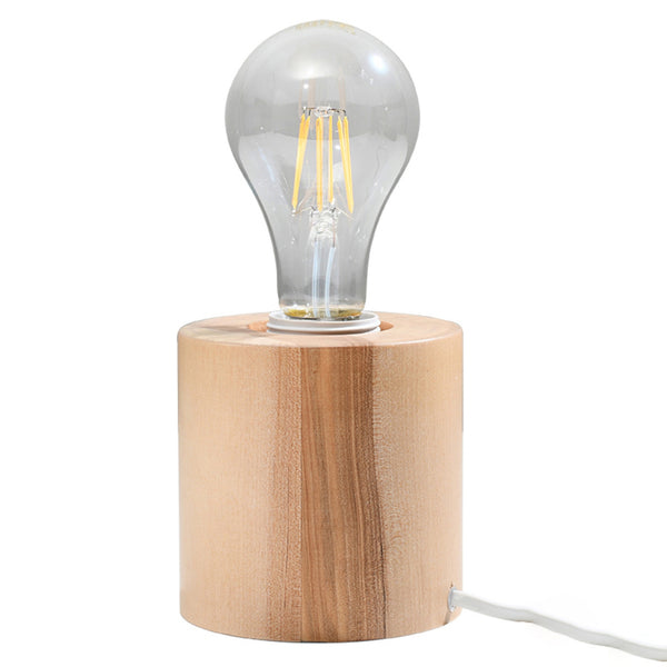 Lampă de masă SALGADO din lemn natural, scandinav – Lumiex