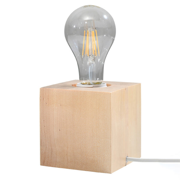 Lampă de masă ARIZ din lemn natural, scandinav – Lumiex