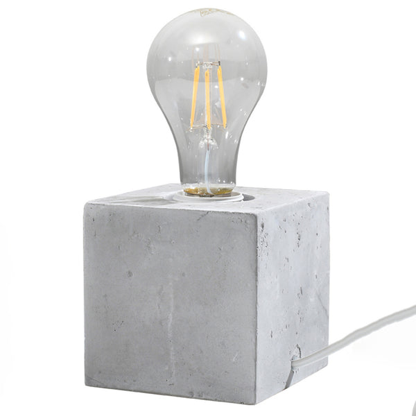 Lampă de masă ARIZ din beton gri, stil industrial – Lumiex