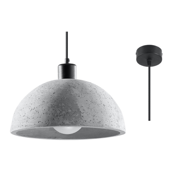 Pendul PABLITO din beton gri, stil industrial – Lumiex