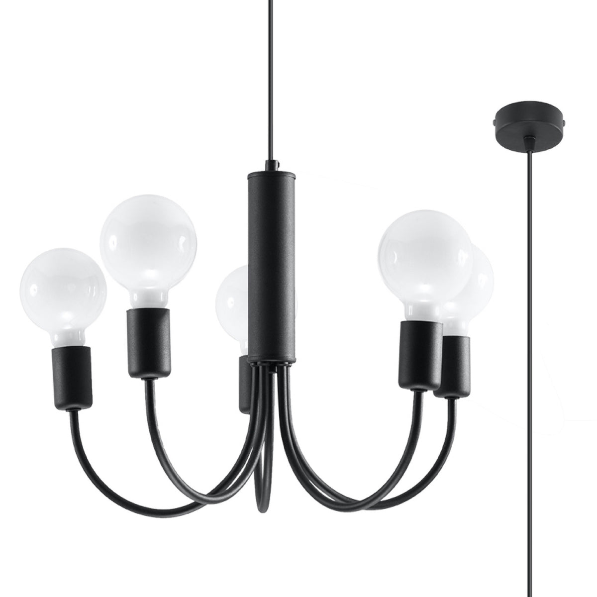 Candelabru PICCOLO 5 negru