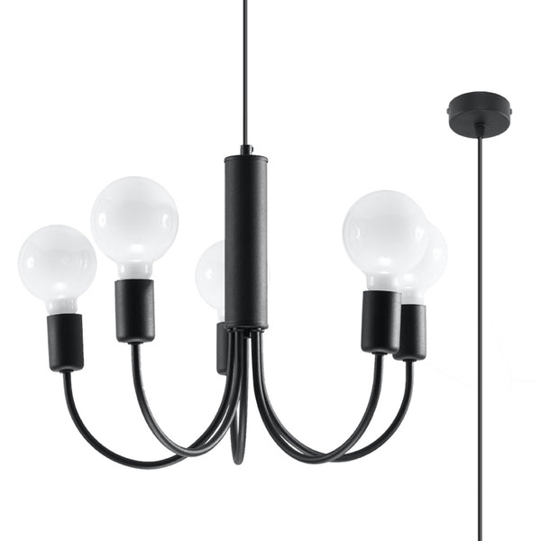 Candelabru PICCOLO 5 negru