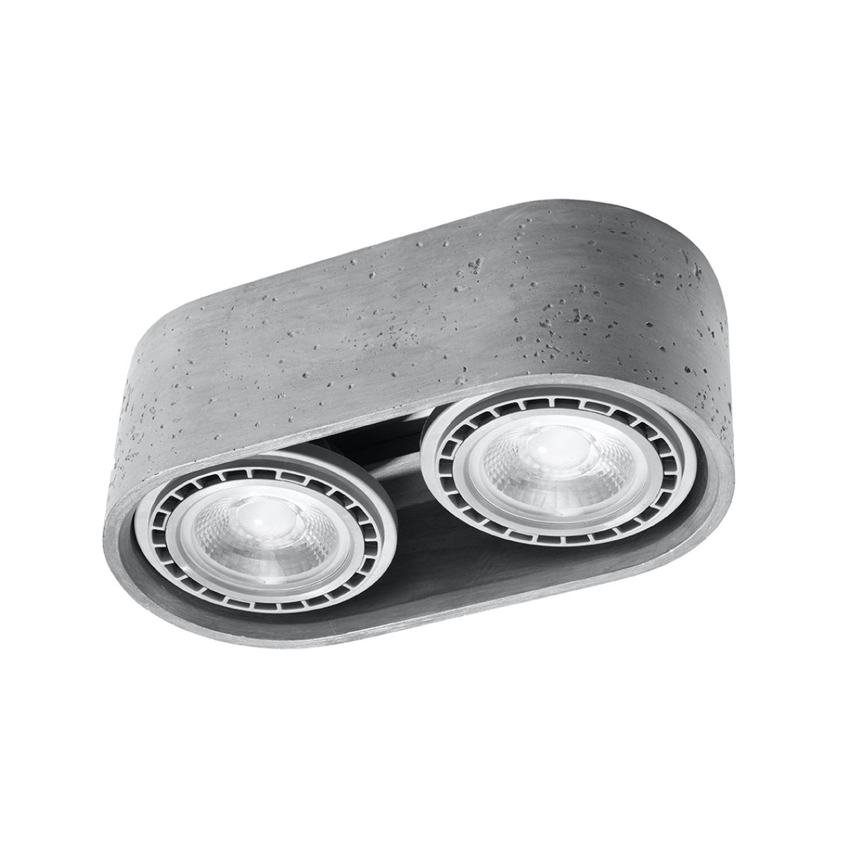 Lustră de tavan BASIC 2 din beton gri, stil industrial – Lumiex