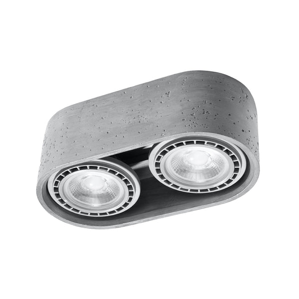Lustră de tavan BASIC 2 din beton gri, stil industrial – Lumiex