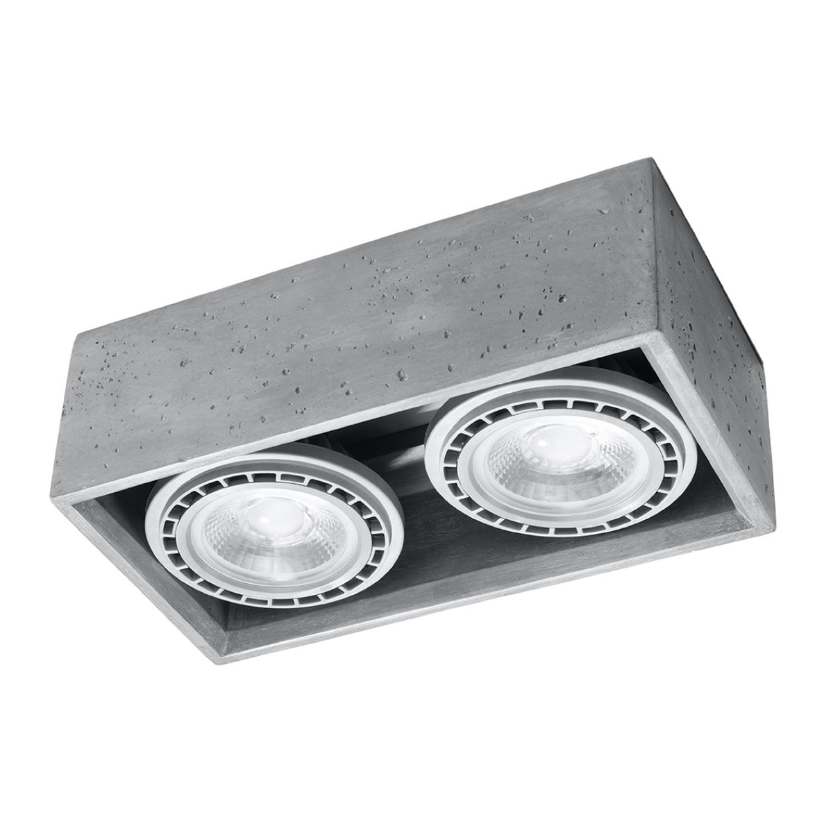 Plafonieră QUATRO 2 din beton gri, stil industrial – Lumiex