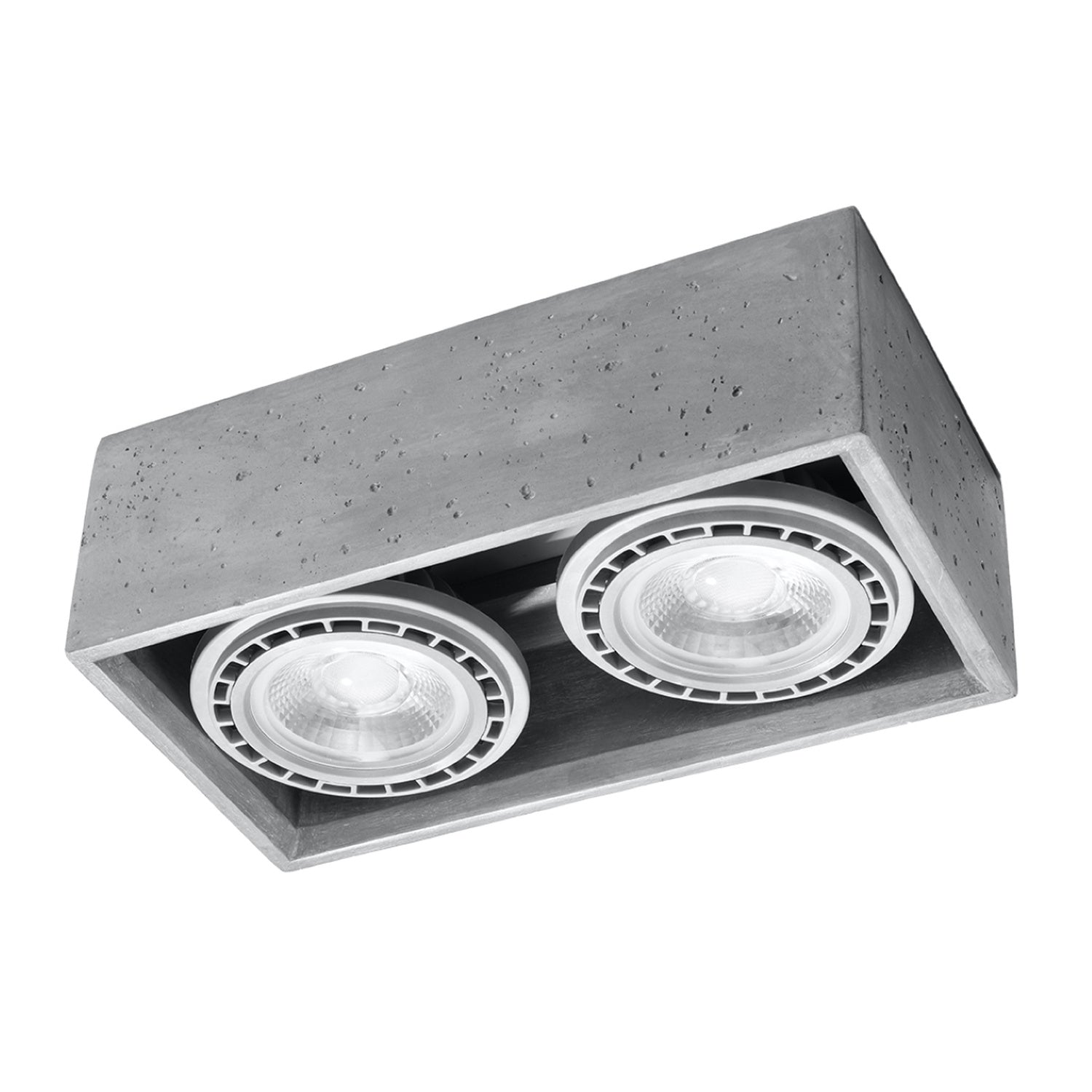 Plafonieră QUATRO 2 din beton gri, stil industrial – Lumiex