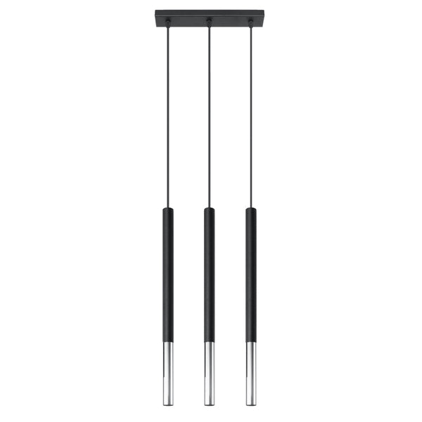 Lustra pandantiv MOZAICA 3L negru/crom