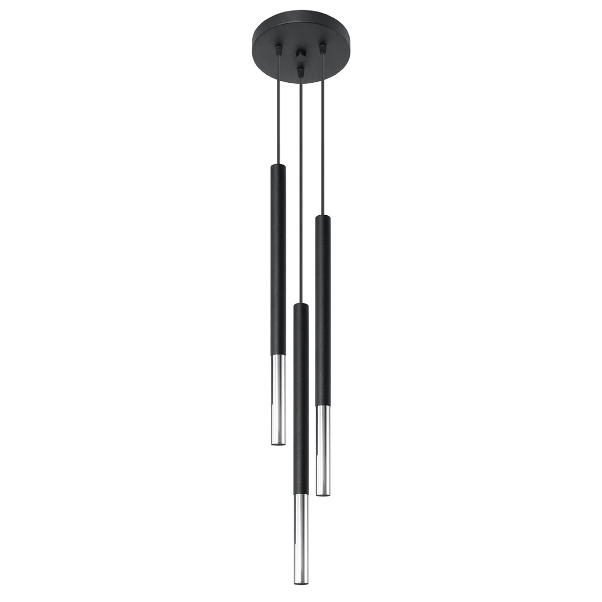 Lampa suspendata MOZAICA 3P negru/crom