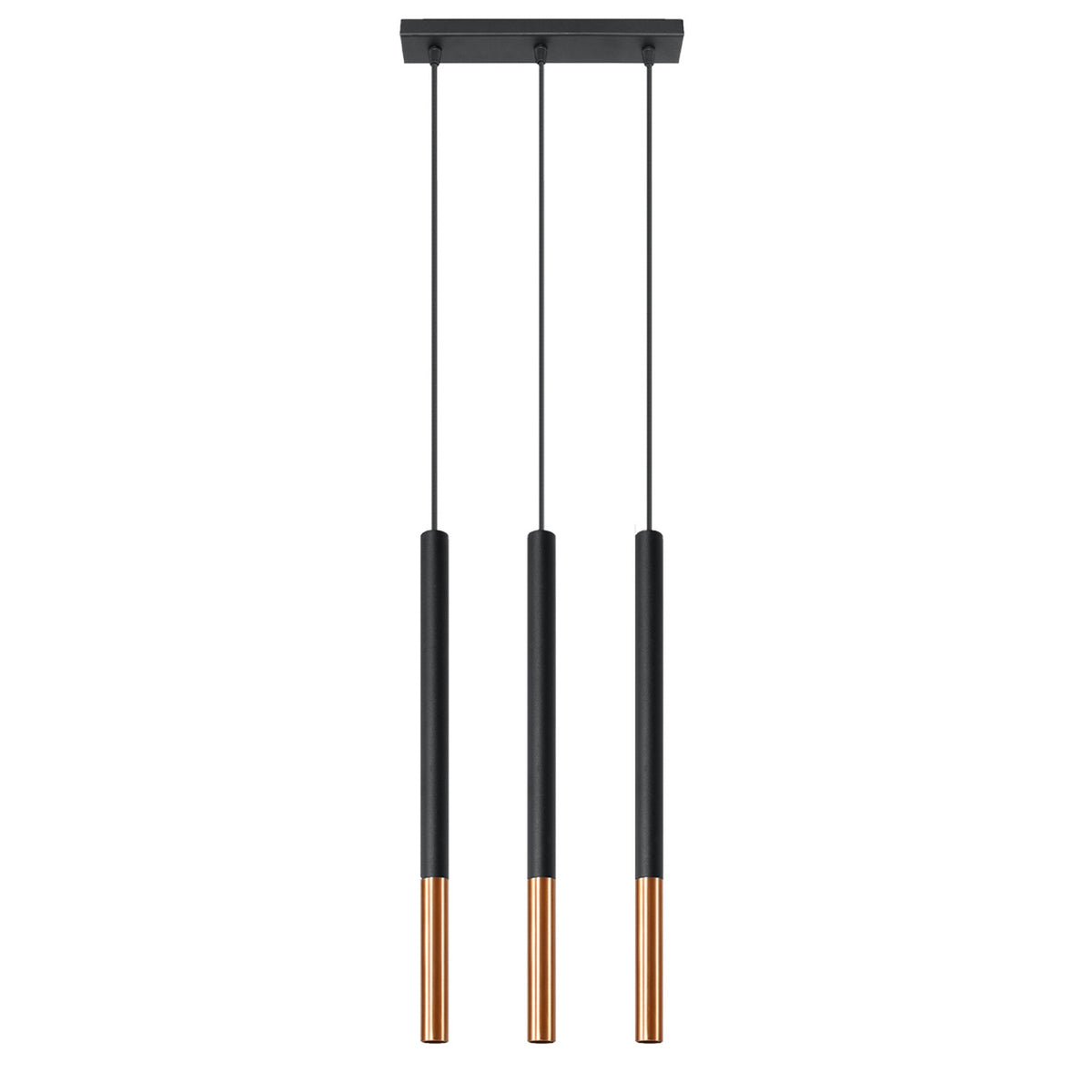 Lampa pandantiv MOZAICA 3L negru/cupru