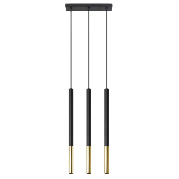 Lustra pandantiv MOZAICA 3L negru/auriu