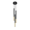 Lampa suspendata MOZAICA 3P negru/auriu