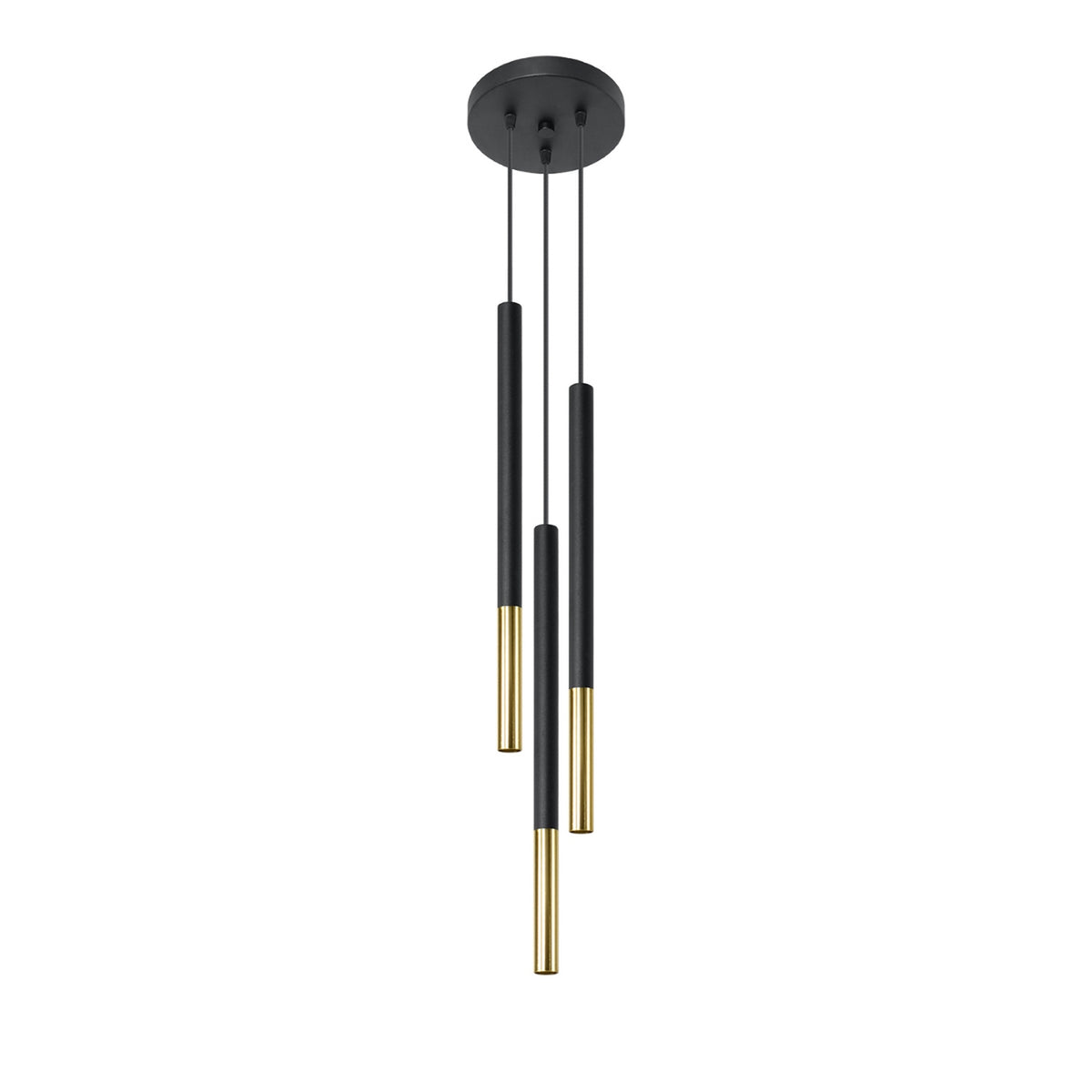 Lampa suspendata MOZAICA 3P negru/auriu
