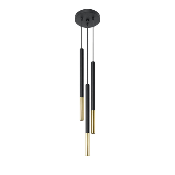 Lampa suspendata MOZAICA 3P negru/auriu