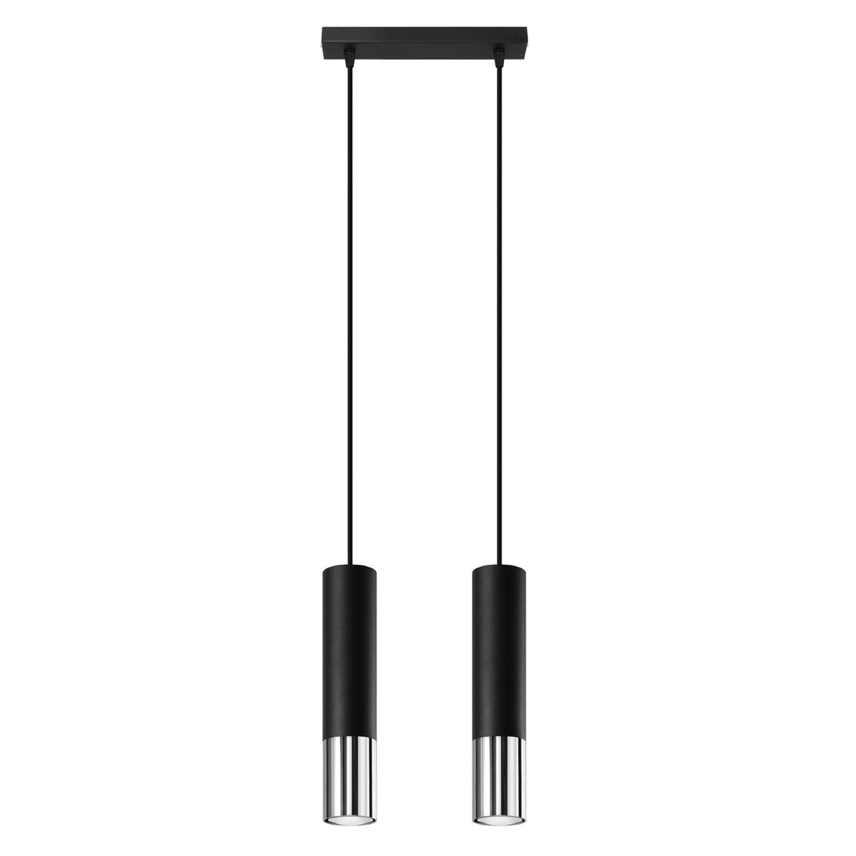 Lampa pandantiv LOOPEZ 2 negru/cromat