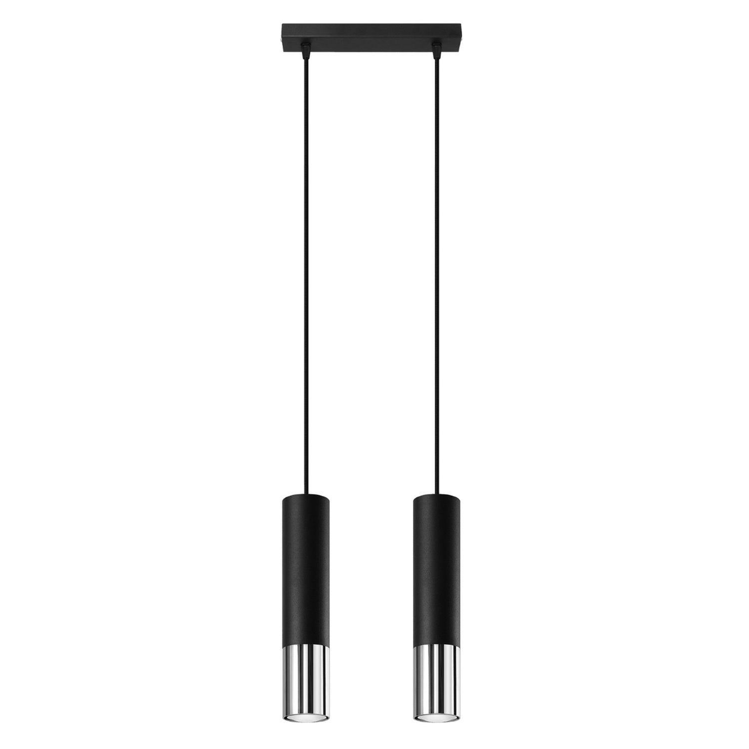 Lampa pandantiv LOOPEZ 2 negru/cromat
