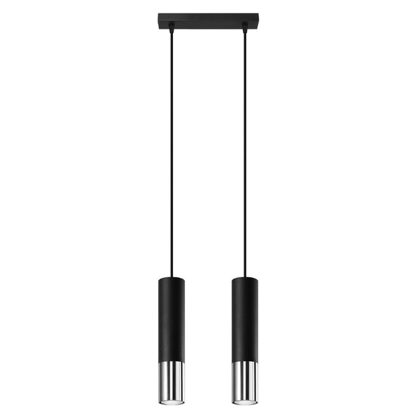Lampa pandantiv LOOPEZ 2 negru/cromat